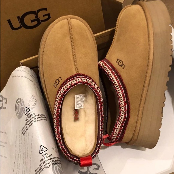 UGG TASMAN SLIPPERS CHESTNUT NEW - Picture 3 of 5